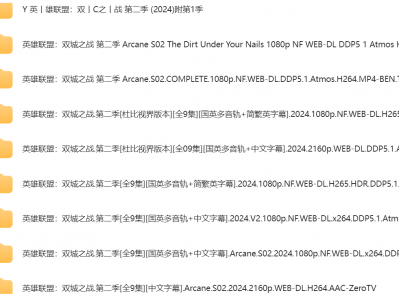 英雄联盟:双城之战 第二季完结 国英多音轨,中文字幕,1080P 迅雷网盘