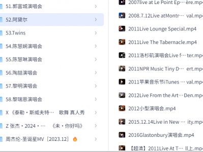 全球·明星演唱会·合集【珍藏版】 资源分享
