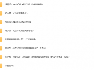 【群星演唱会153合集】免费下载地址 迅雷